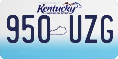 KY license plate 950UZG