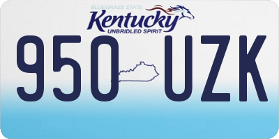 KY license plate 950UZK