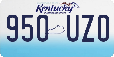 KY license plate 950UZO