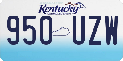 KY license plate 950UZW