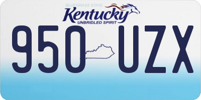 KY license plate 950UZX