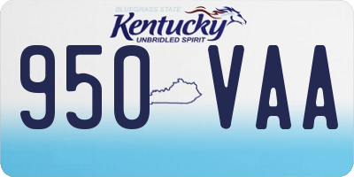 KY license plate 950VAA
