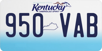 KY license plate 950VAB