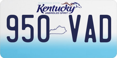 KY license plate 950VAD