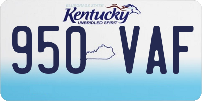 KY license plate 950VAF