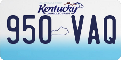 KY license plate 950VAQ