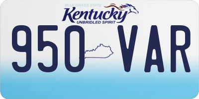 KY license plate 950VAR