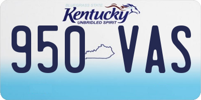 KY license plate 950VAS