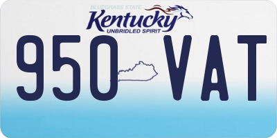 KY license plate 950VAT