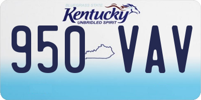 KY license plate 950VAV