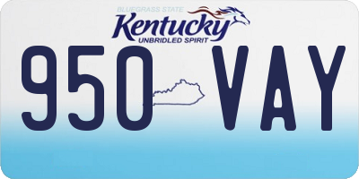 KY license plate 950VAY