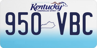 KY license plate 950VBC