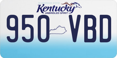 KY license plate 950VBD