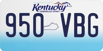 KY license plate 950VBG