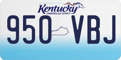 KY license plate 950VBJ