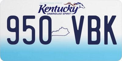 KY license plate 950VBK