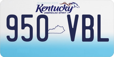 KY license plate 950VBL