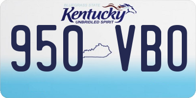 KY license plate 950VBO