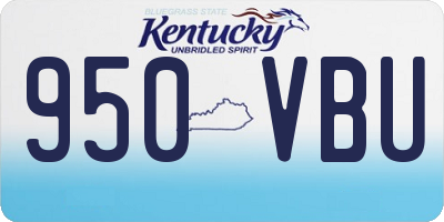 KY license plate 950VBU