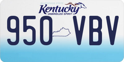 KY license plate 950VBV