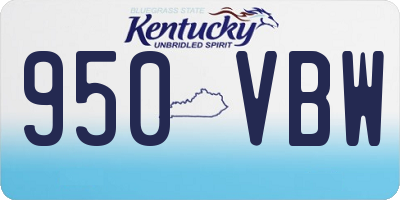 KY license plate 950VBW