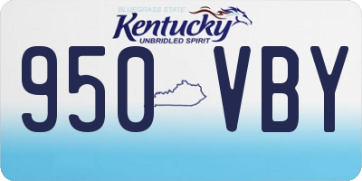 KY license plate 950VBY