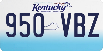 KY license plate 950VBZ