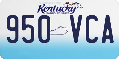 KY license plate 950VCA