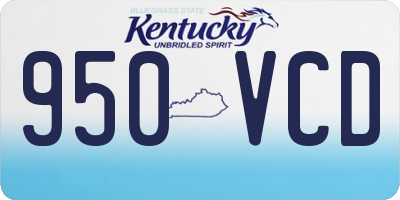 KY license plate 950VCD