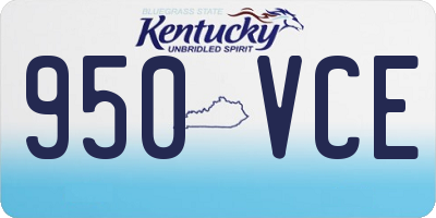 KY license plate 950VCE