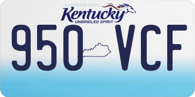 KY license plate 950VCF