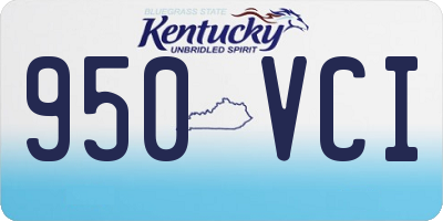 KY license plate 950VCI