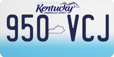 KY license plate 950VCJ