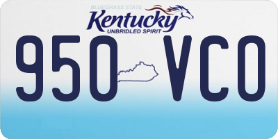 KY license plate 950VCO