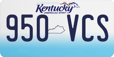 KY license plate 950VCS