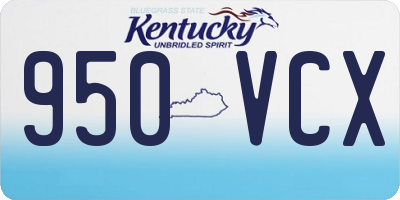 KY license plate 950VCX