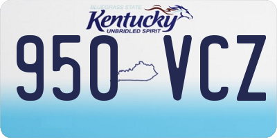 KY license plate 950VCZ