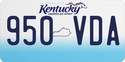 KY license plate 950VDA