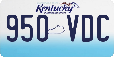 KY license plate 950VDC