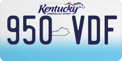 KY license plate 950VDF