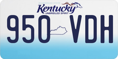 KY license plate 950VDH