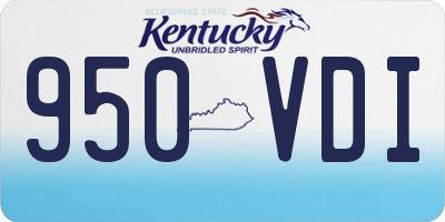 KY license plate 950VDI