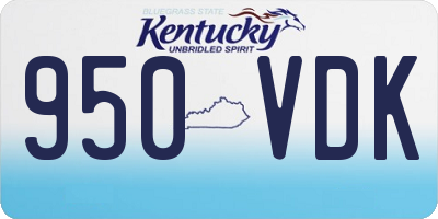 KY license plate 950VDK