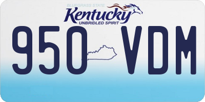 KY license plate 950VDM