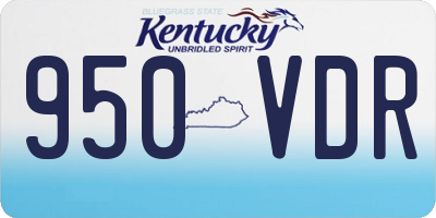 KY license plate 950VDR