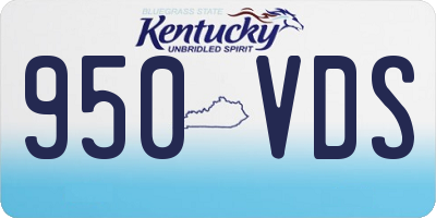 KY license plate 950VDS