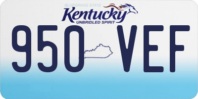 KY license plate 950VEF