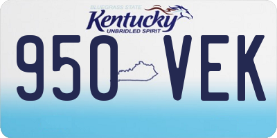 KY license plate 950VEK