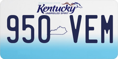 KY license plate 950VEM