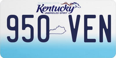 KY license plate 950VEN